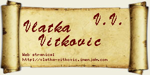 Vlatka Vitković vizit kartica